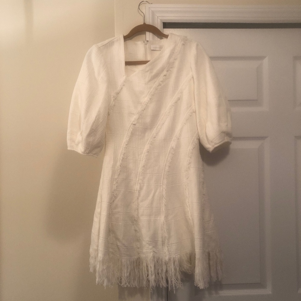 Jonathan Simkhai Rebekah Frayed Boucle Mini Dress